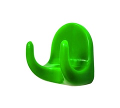 Крючок-вешалка №2 зеленый 5 шт, 21003