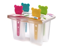 Форма для мороженого пластмассовая на 4 порции медвежонок 13х11,5х7,5см арт. 25662259 Китай