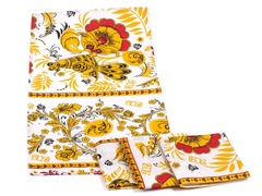 Полотенце текстильное вафельное Хохлома 37х70 арт. 3103 Россия