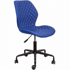 Кресло поворотное DELFIN, ECO/ткань, синий