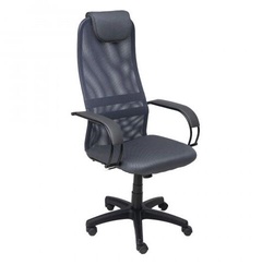 Кресло поворотное (ткань+сетка) CONSUL PL темно-серый арт. ZK-555