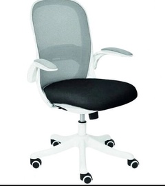 Кресло поворотное SCALLY WHITE светло-серый/черный