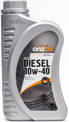 Масло моторное полусинтетическое ONZOIL SAE 10W-40 Turbo Diesel Lux CF-4 / 0,9 л.