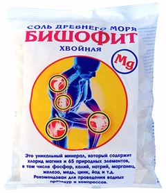 Соль для ванн "Бишофит" с хвойным концентратом, 0,5 кг