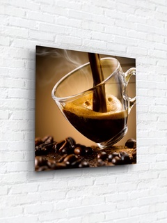 Картина на стекле 40х40 "Чашка кофе". Артикул WB-02-21-03