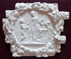 Плита гипсовая декорированная литая Белый арт. Венера 