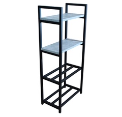 Обувница ALLERD 2+2 RION черный муар/бетон 49x25x103 см. арт. 1030210500 