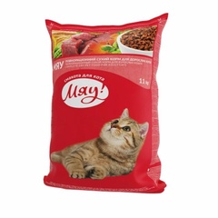 Сухой корм "Мяу!" для взрослых кошек с курицей(11 кг)