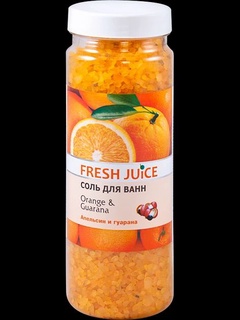 Соль для ванн F. Juice Апельсин + гуарана 700г 