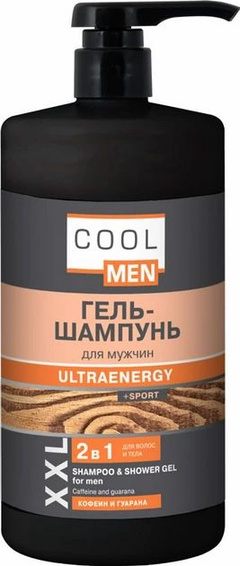 Гель-шампунь Cool Men Ultraenergy + Sport 1л 