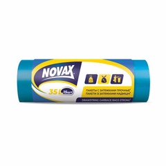 Мешки для мусора Novax с затяжкой 35л 15шт арт,0403NV 