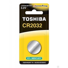 Элемент питания Toshiba CR2032 PW BP-5 Lithium coins 