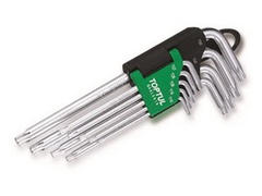 Набор ключей Torx T10-Т50 9шт с отверстием длинных TOPTUL (GAAL0919)