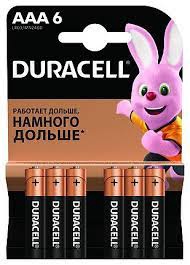 DURACELL Basic AAА Батарейки алкалиновые 1.5V LR03 6шт