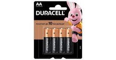 DURACELL Basic AA Батарейки алкалиновые 1.5V LR6 4шт CN