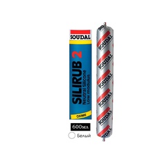 Силикон нейтральный "Soudal" SILIRUB 2 белый 600 мл