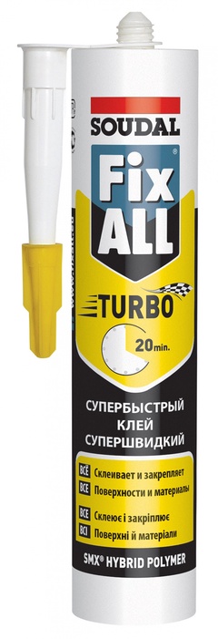 Клей-герметик гибридный "Soudal" Fix All Turbo белый 290 мл
