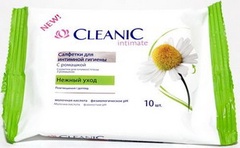 Cleanic салфетки для интимной гигиены "Super Comfort" с экстрактом ромашки и молочной кислотой 10шт