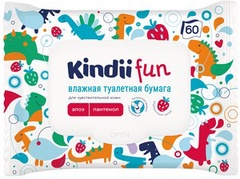 Kindii fun влажная туалетная бумага для чувствительной детской кожи, 60шт