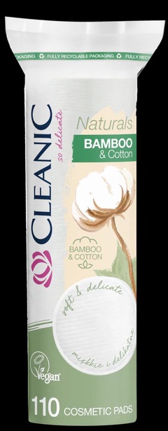 Cleanic диски ватные косметические Naturals Cotton & Bamboo 110шт