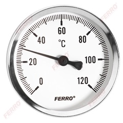 Термометр аксиальный 1/2 сталь Ferro арт. Т100120А 