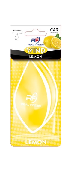 Ароматизатор бумажный для а/м  WIND Lemon т.м.REAL FRESH