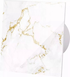 Панель декоративная для вентиляторов DRim стекло бело-золотой мрамор 100/125 мм. арт. 01-185-001-00.00-00.00-02.00 