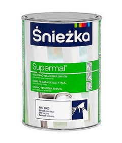 Эмаль Sniezka Supermal масляно- фталевая белая матовая  (2,5 л) для окон и дверей