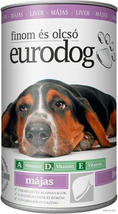 Корм влажный для собак с печенью Eurodog 415г арт. ED106 