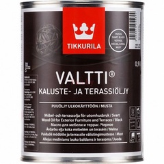 Масло д/дерева и террас Валтти Черный 0,9л арт,0050430F110 Финляндия