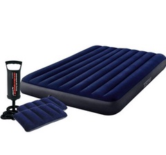 Матрас-кровать надувной INTEX Classic downy (Fiber tech) квин руч.насос 2 подушки 152х203х25см арт. 64765 