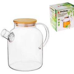 Чайник заварочный PERFECTO LINEA BAMBOO 1600 мл стекло арт. 38-160007 