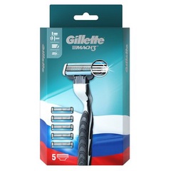 GILLETTE MACH3 Бритва с 1 сменной кассетой  + GIL  MACH3 Cменные кассеты для бритья 4шт