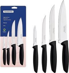 Набор ножей металлических с пластмассовыми ручками Plenus 4 шт. арт. 23498064 