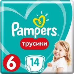 PAMPERS Подгузники-трусики Pants для мальчиков и девочек Extra Large (15+ кг) Микро Упаковка 14