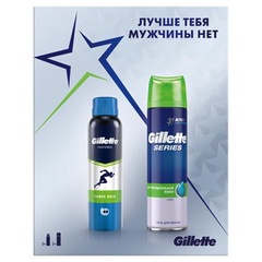 ПН GILLETTE Аэроз дезод-антиперсп Power Rush 150+GIL TGS Гель д/бр Sens (д/чувств кожи) с алоэ 200