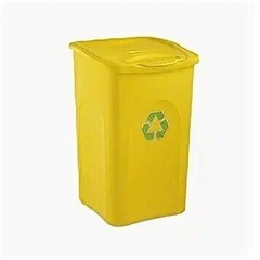 Контейнер для мусора с крышкой желтый 50 л арт. 70600 