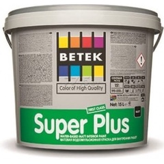 Краска для внутренних работ BETEK SUPER PLUS RG4 матовая 7,5л 
