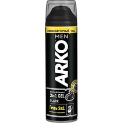 Arko Men гель для бритья и умывания 2 в 1 черный 200мл