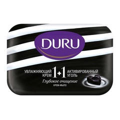 Duru 1+1 крем-мыло туалетное Увлажняющий крем и Активированный уголь 80г