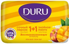 Duru 1+1 крем-мыло туалетное Сочный персик и знойное манго 80г