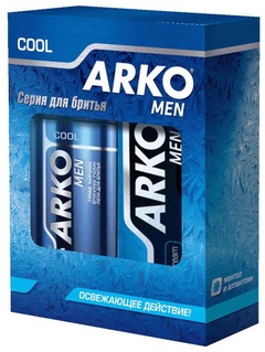 Arko Men Набор Пена для бритья 200мл Cool+мыло туалетное для мужчин освежающий эффект 90г