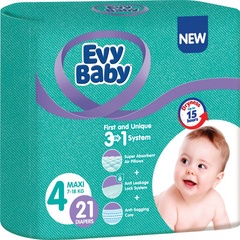 Подгузники для детей EVY BABY Maxi 4 7-18кг 21шт 