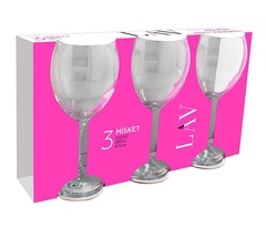 Набор бокалов для вина, 3 шт., 260 мл, серия Misket, LAV