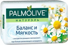 Palmolive мыло туалетное Натурэль Баланс и Мягкость с экстрактом ромашки и витамином Е 90г