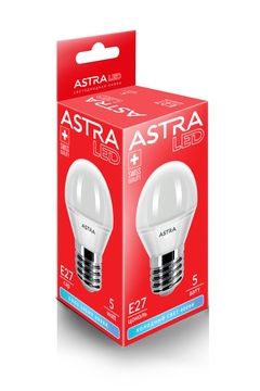 Светодиодная лампа ASTRA G45 5W E27 4000K