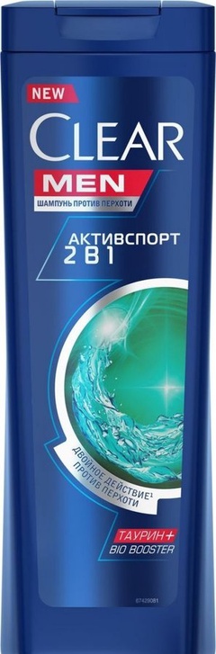 CLEAR VITA ABE Шампунь&б/о 2в1 д/мужчин Активспорт 400мл NEW 67115748/67484911/68112740/68475386