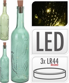 Украшение стеклянное светящееся на батарейках, Бутылка 31см арт. HC6700260 Китай