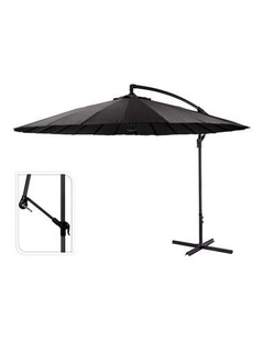 Зонт садовый складной серый д 300 см арт. FD1000150 
