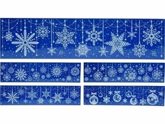 Набор наклеек декоративных на окно Новогодние мотивы 59х15см 1 лист арт. ВСС040710 